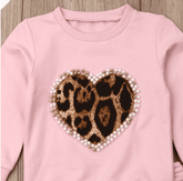 Girls Pink with Heart Trackpants Set - Newborn to 3T - Cotton.